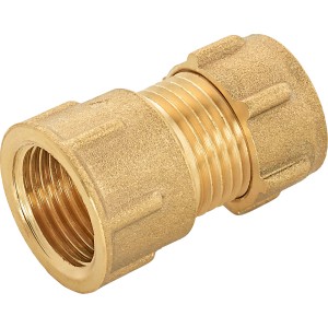 Messing Klemmring-Verschraubung, 15 mm x 18,6 mm (Rp 1/2) für Kupferrohre.