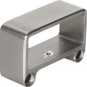 Wandanschluss aus Aluminium für Handläufe, zur Befestigung an der Wand.