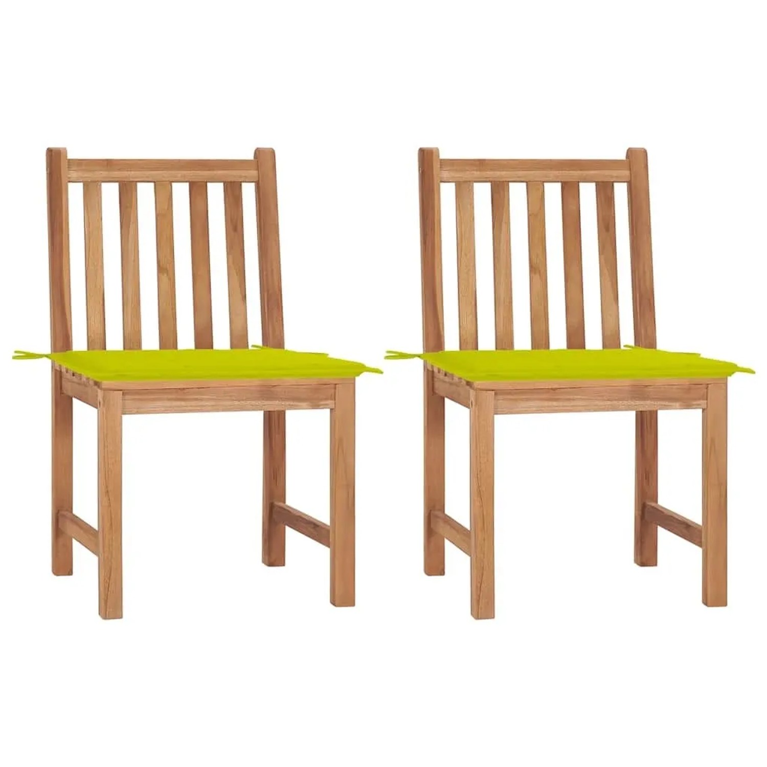 vidaXL Gartenstühle 2 Stk mit Kissen Massivholz Teak 3062927 günstig online kaufen