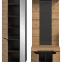 Inn.Furn Garderoben-Set 3-teilig in Eiche und Grau 160 cm Cooper_9