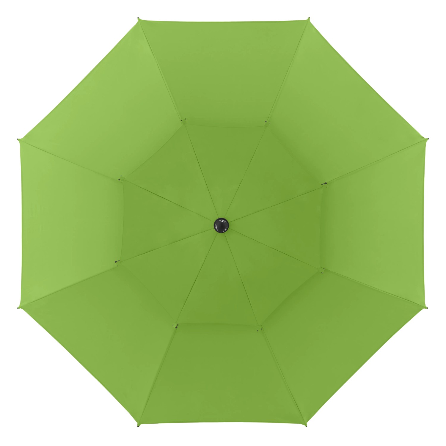 Grüner Doppler Strandschirm Windprofi Neo 200, Ansicht von oben.
