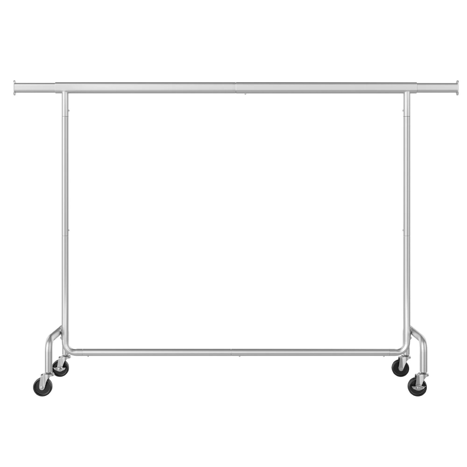 Songmics Kleiderständer mit Teleskop 162,9 cm x 160 cm x 45 cm Silber