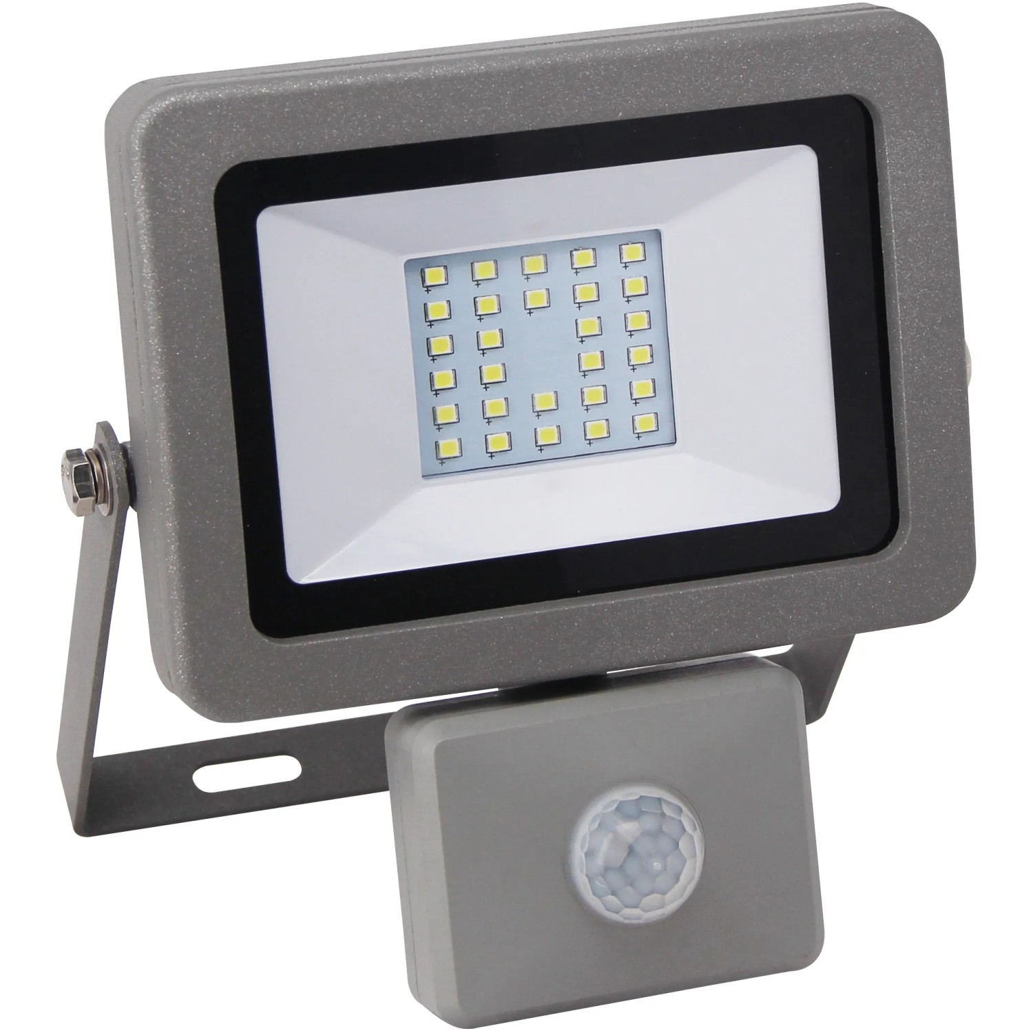 LED Außenstrahler mit Bewegungsmelder Flare 20 W IP44 Silber kaufen bei OBI