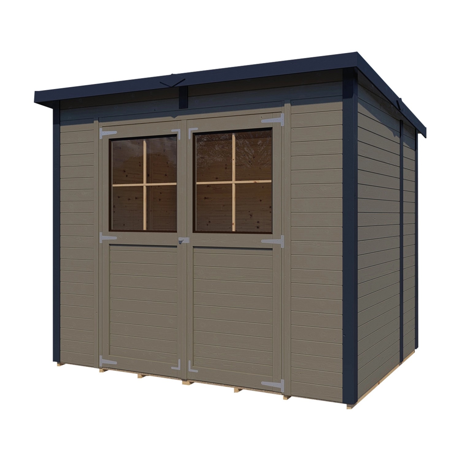 Bertilo Gerätehaus Castano 3 Beige 239 cm x 180 cm FSC®