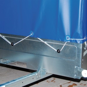 Las Expanderseil (7m) zur Planenbefestigung am Autoanhänger mit Würgeklemmen.