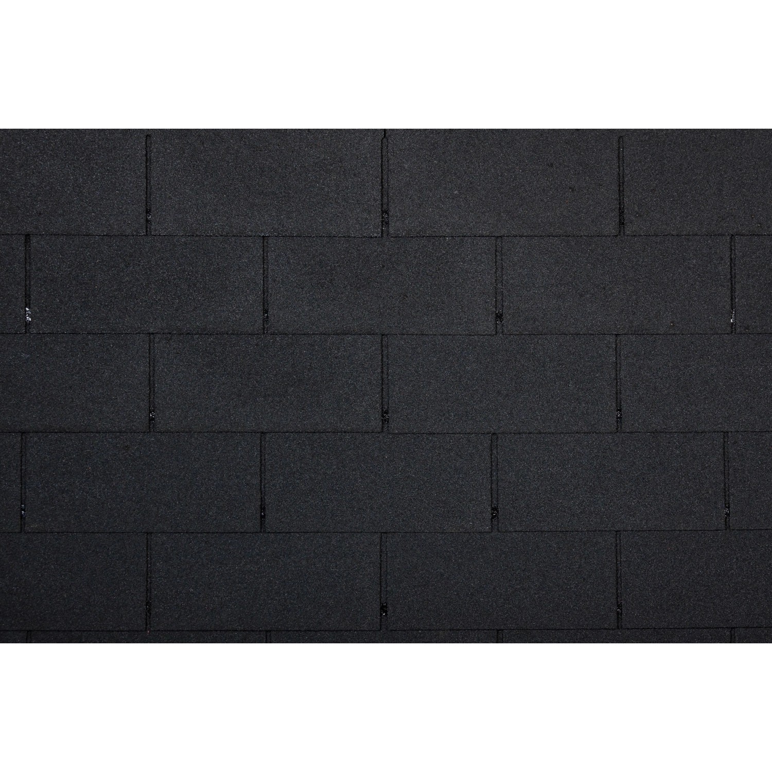 Schwarze Bitumen Rechteckschindeln zur Dacheindeckung, 2 m² Paket.