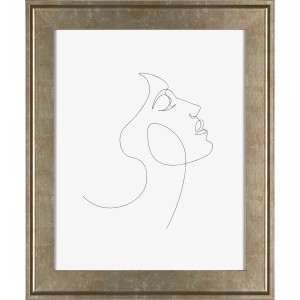 MDF-Bilderrahmen Venezia in Gold-Silber (21x29,7 cm) mit Papier-Inlay und Grafikdruck.