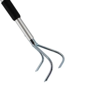 Galaflor Kleingrubber mit Teleskopstiel, 3 Zinken aus Stahl, für Gartenarbeiten.