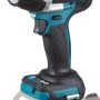 Makita DTW700Z Akku-Schlagschrauber 18V Solo, blau-schwarz, mit Vierkantaufnahme und Gürtelclip.