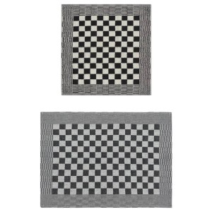 vidaXL 10-Tlg Handtuch-Set Schwarz und Weiß Baumwolle 136291