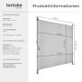 Tectake Klemmmarkise Taija Verschiedene Größen Uv Beständig und Wasserabweisend 150 x 310 cm 7 x 158 x 310 cm Hellgrau_6