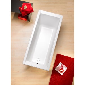 Rechteckige Badewanne Costa, 170x75 cm, in Weiß, Aufsicht.
