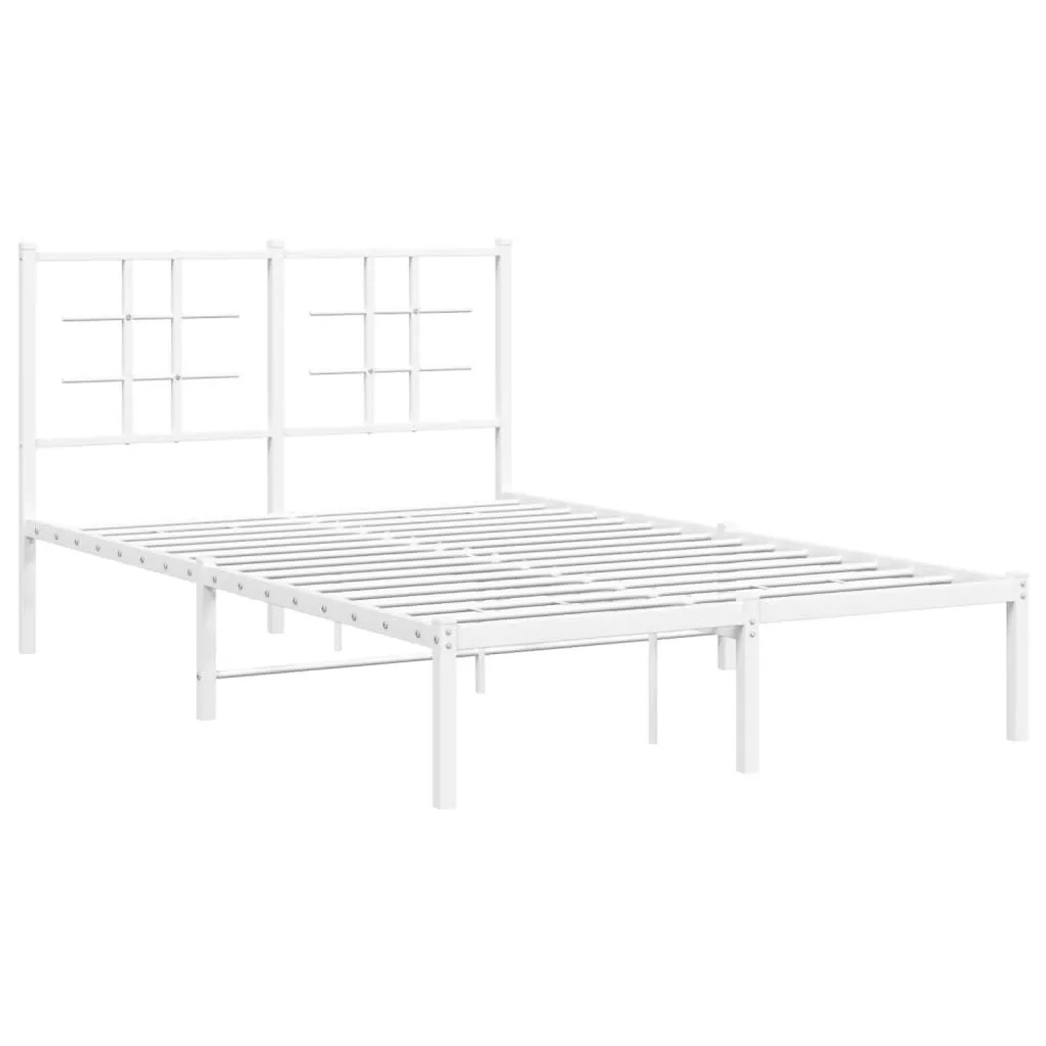 vidaXL Bettgestell mit Kopfteil Metall Weiß 120x200 cm 355608 günstig online kaufen