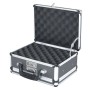 HMF 14411-02 Alu Transportkoffer Doppelseitig 31 x 26 x 15 cm Schwarz_2