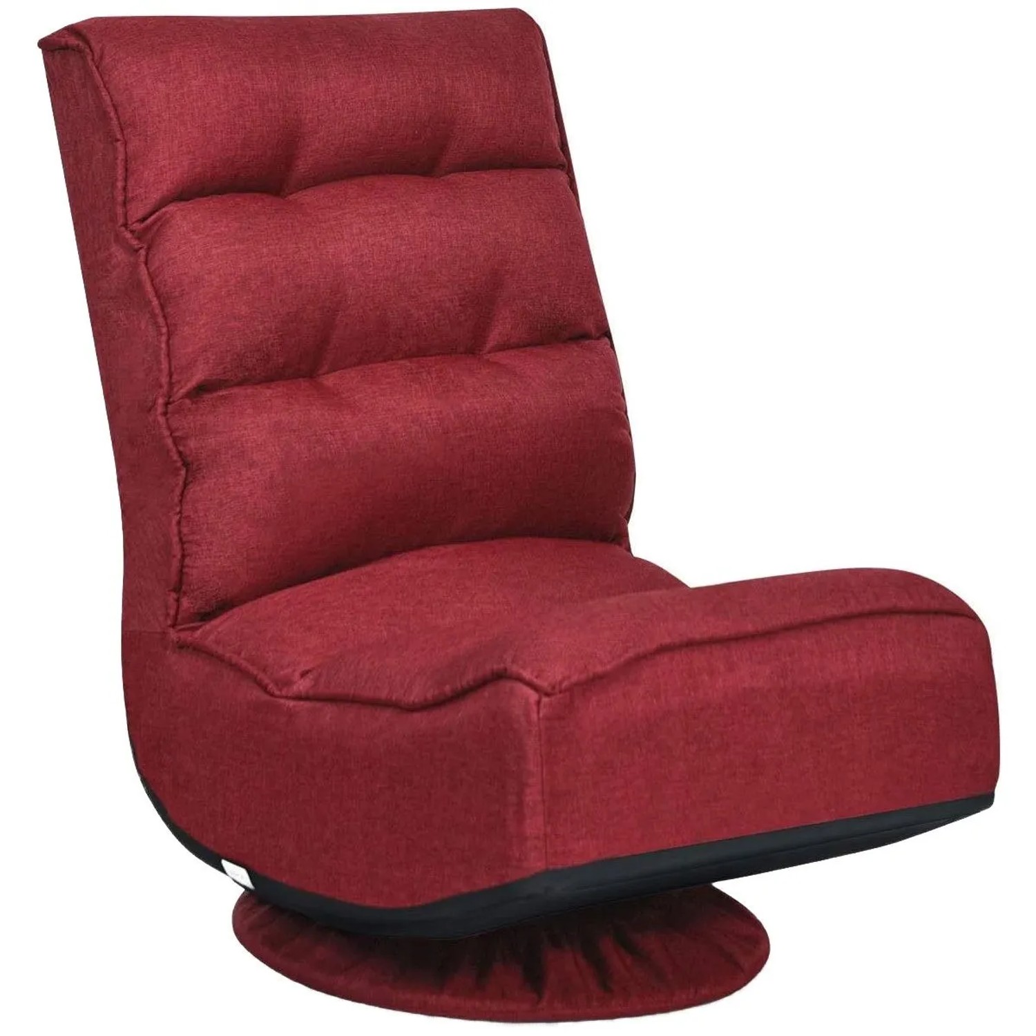 Costway Bodenstuhl 360°Dreh 5-Fach Rückenlehne 120 kg Rot günstig online kaufen