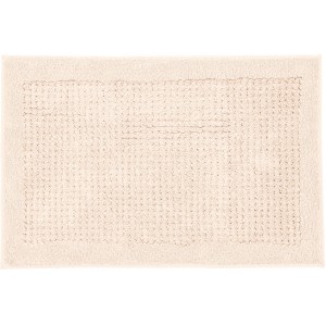 Naturfarbener Kleine Wolke Badteppich Net, 70x120 cm, aus Baumwolle mit Cut-Loop Floroptik.