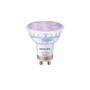 Philips WiZ GU10 Smart Leuchtmittel RGB. Smarte LED-Lampe mit farbigem Licht für Einbauleuchten und Strahler.