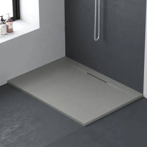 Stano Mineralguss Duschwanne Extra Flach Lyra Grau 100x100cm