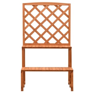vidaXL Blumentreppe mit Rankgitter Orange 70x42x120cm Massivholz Tanne 314842