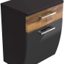Posseik Bad-Hängeschrank Rima in Walnuss/Anthrazit, 40 cm breit, mit Schubladen und Softclose.