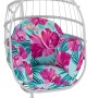 Sitzkissen für Palmwoods Hängesessel mit Hibiskusmuster für erhöhten Komfort.