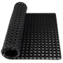 Schwarze KARAT Ringgummimatte Octo Door, recyclebar, 60x80 cm, Wabenstruktur für Fußmatten & Schmutzmatten.