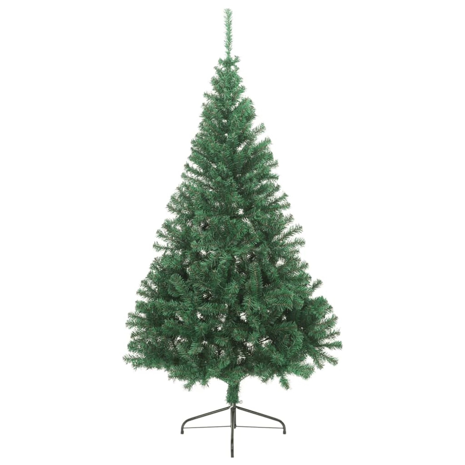 vidaXL Künstlicher Halber Weihnachtsbaum mit Ständer Grün 210 cm PVC