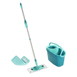 Leifheit Clean Twist M Ergo Bodenwischer-Set mit Eimer und 2 Wischbezügen.