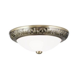 Antike Deckenleuchte Pankok Ø 28cm von Orion Leuchten. Klassische Lampe mit bronzefarbener Fassung.