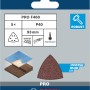 Bosch Delta-Schleifblatt F460, Körnung 40, 5er-Pack. Dreieckiges Schleifpapier für Holz & Farbe, 93mm.