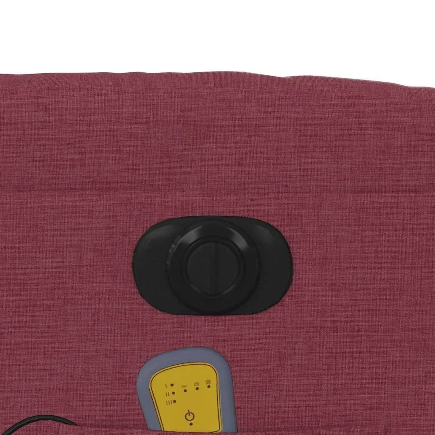 vidaXL Massagesessel Elektrisch Weinrot Stoff 3206639_12