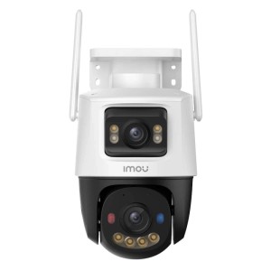 IMOU Cruiser Dual 2 Pro Überwachungskamera mit zwei Objektiven, WLAN, PTZ und Nachverfolgung.