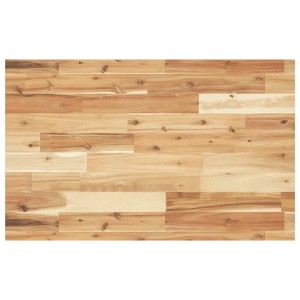 Rechteckige Waschtischplatte aus Akazienholz, geölt, 160x50 cm, mit natürlicher Holzmaserung.