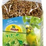 JR Farm Keimfutter für Wellensittiche, 1kg Packung mit Wellensittich auf der Verpackung.