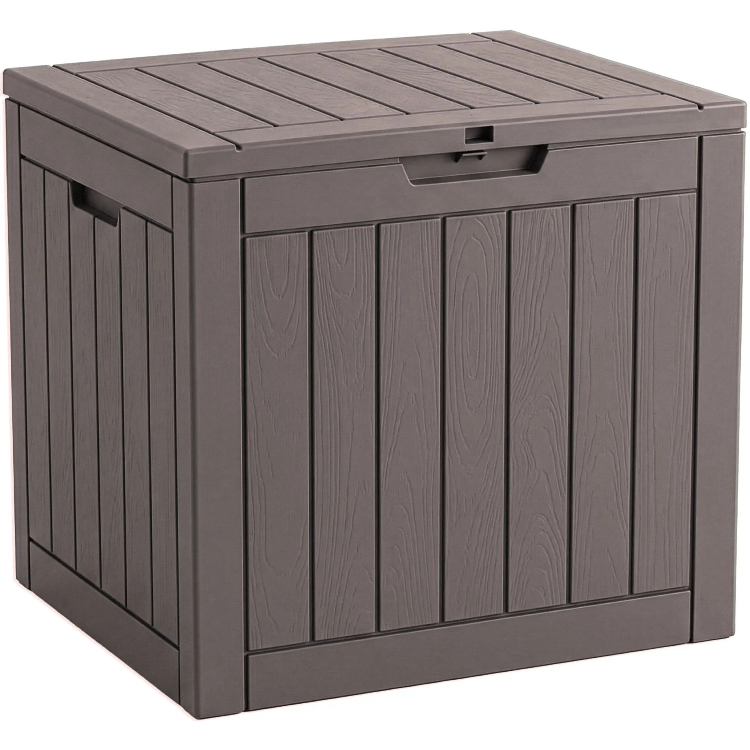 Floordirekt Gartenbox Holzoptik Wetterfest Auflagenbox Kissenbox Braun 118 L