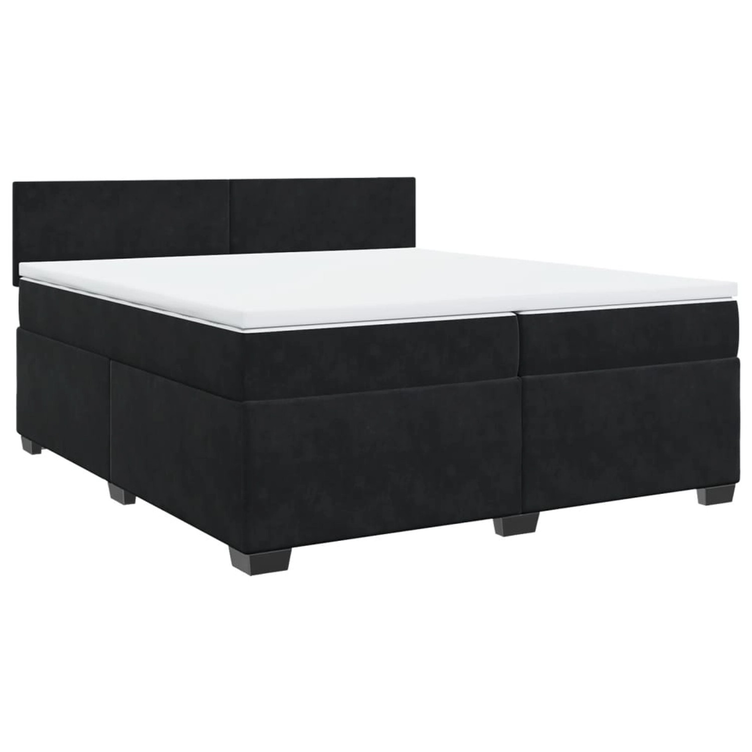 vidaXL Boxspringbett mit Matratze Schwarz 200x200 cm Samt2099295 günstig online kaufen