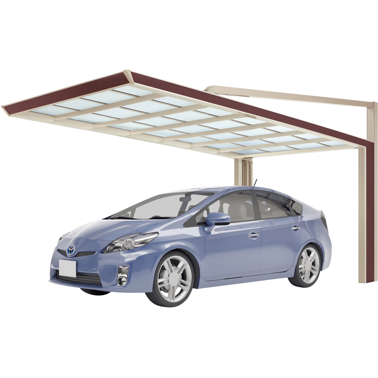 Ximax Carport My-Port Next Typ 2651 Typ 60 Sepiabraun 263x515 cm Sonderfertigung