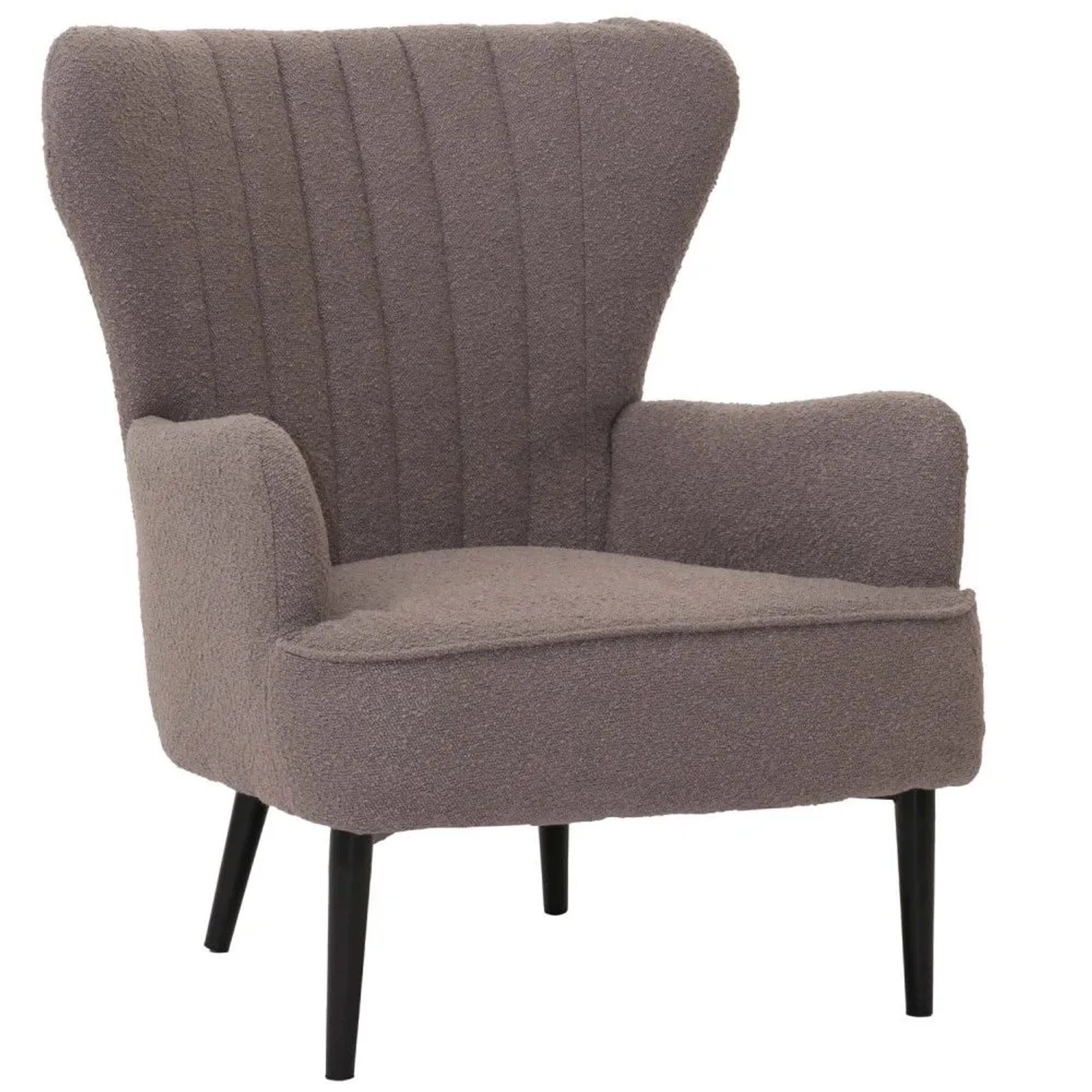 MCW Lounge-Sessel K37 Stoff Bouclé 600g/m² Hellgrau