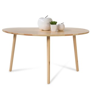 Homestyle4u Beistelltisch Natur Couchtisch Holztisch Nierentisch Kiefer