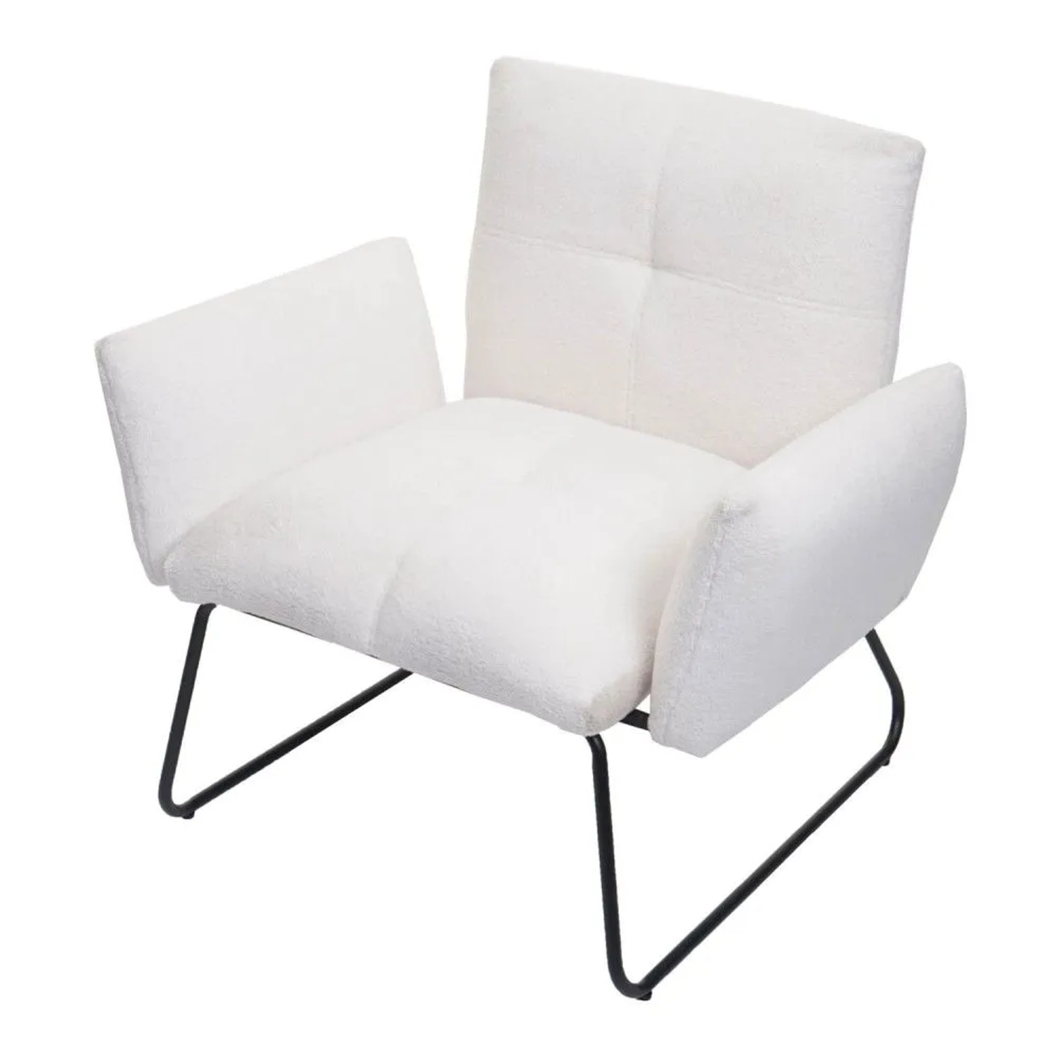 MCW Lounge-Sessel K34 Bouclé Weiß