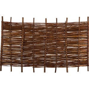 T & J Weidengeflechtzaun Aso, 180x90 cm, aus Weide und Haselnuss für optimalen Sichtschutz im Garten.