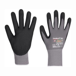 Honeywell Flexmech 663 Arbeitshandschuhe, grau/schwarz, Gr. 8. Nitrilschaum-Beschichtung für optimalen Grip.