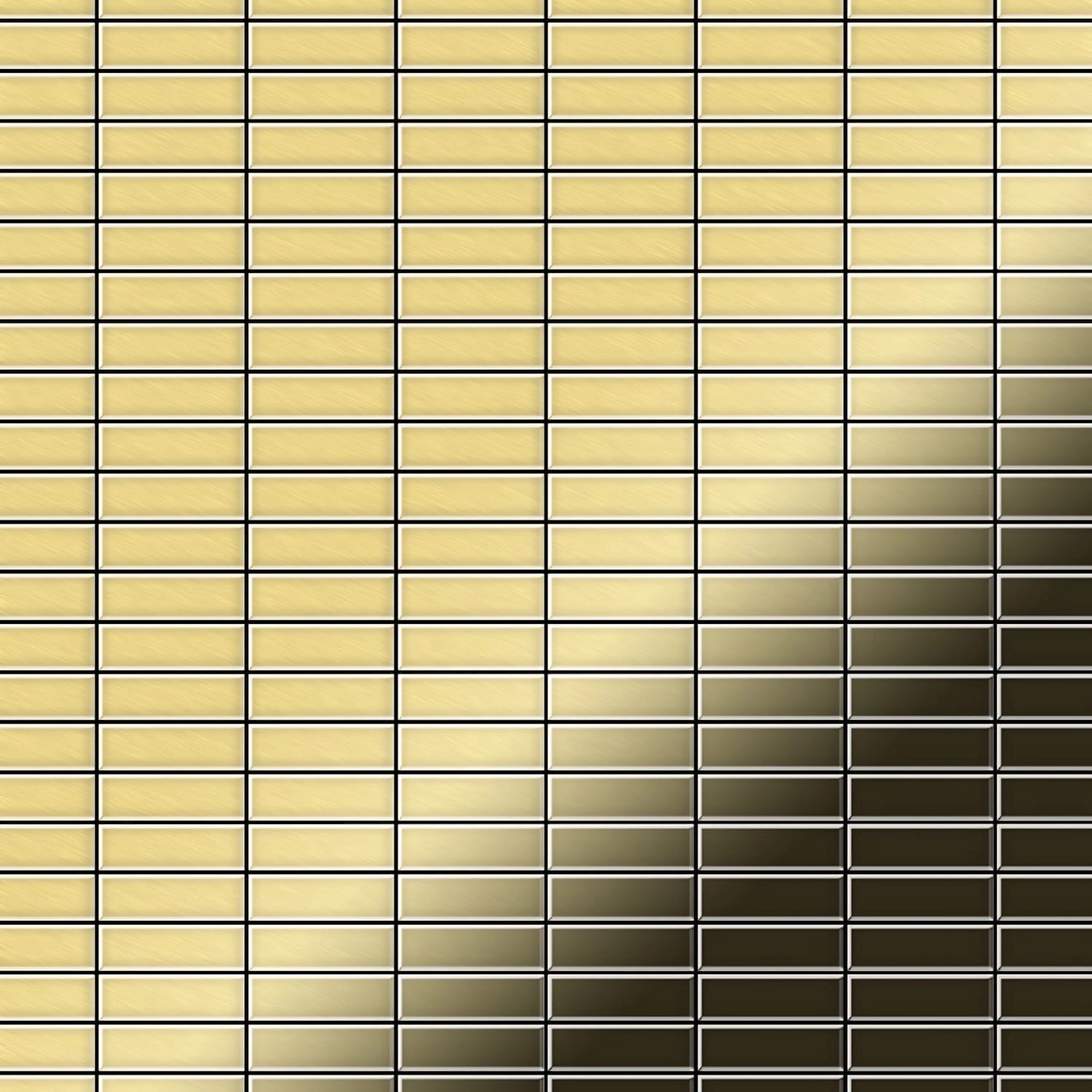 ALLOY Mosaik Fliese Massiv Metall Messing Gewalzt Gold 1,6mm Stark Cabin-bm günstig online kaufen
