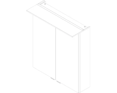 Weiß Spiegelschrank Fackelmann 60 mit cm Türen B.Perfekt Softclose
