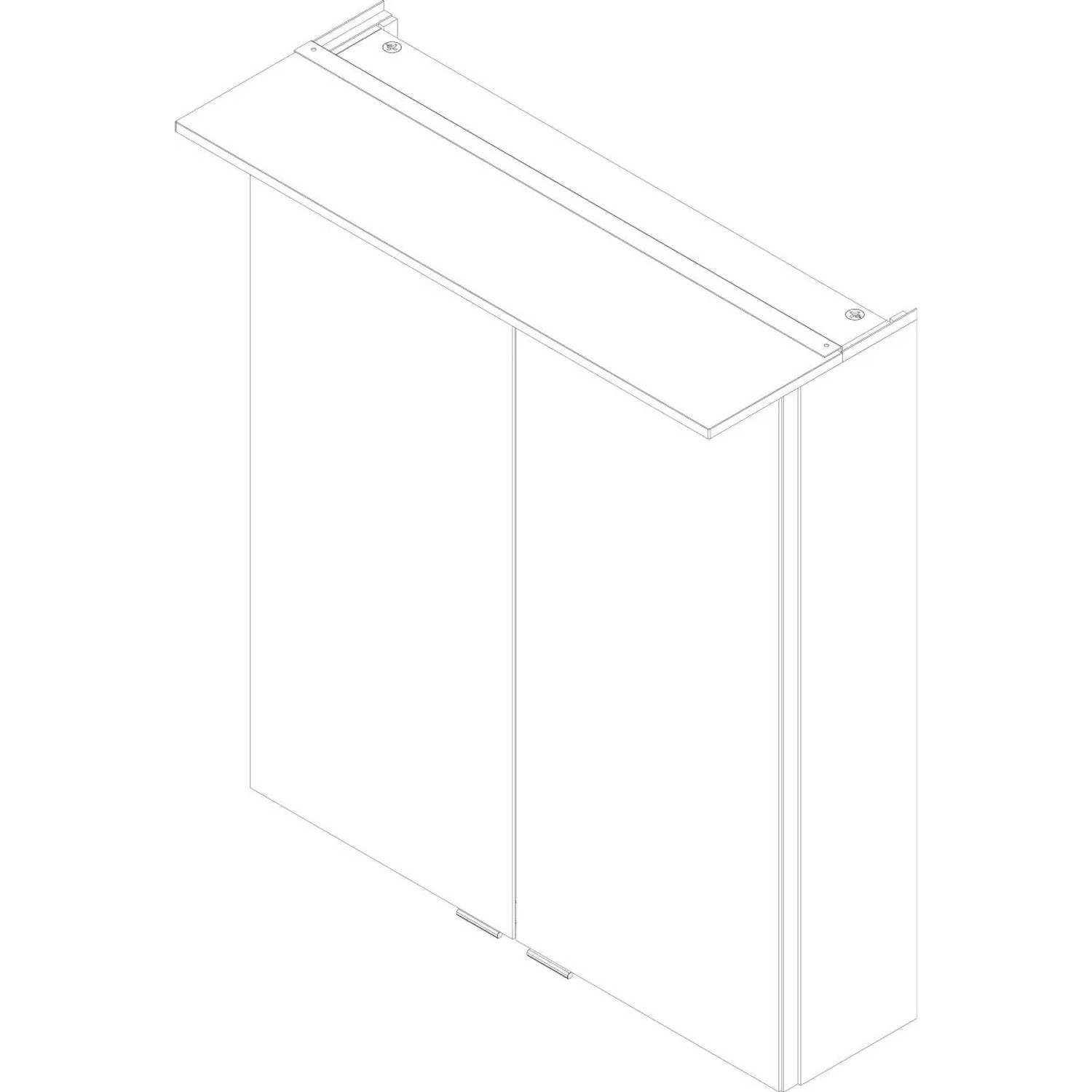 Fackelmann Spiegelschrank B.Perfekt, 60 cm, weiß, mit Softclose-Türen.