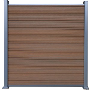 T & J Zaunlamellen-Set Waren, ca. 175x180 cm, Teak, für Sichtschutzzaun.