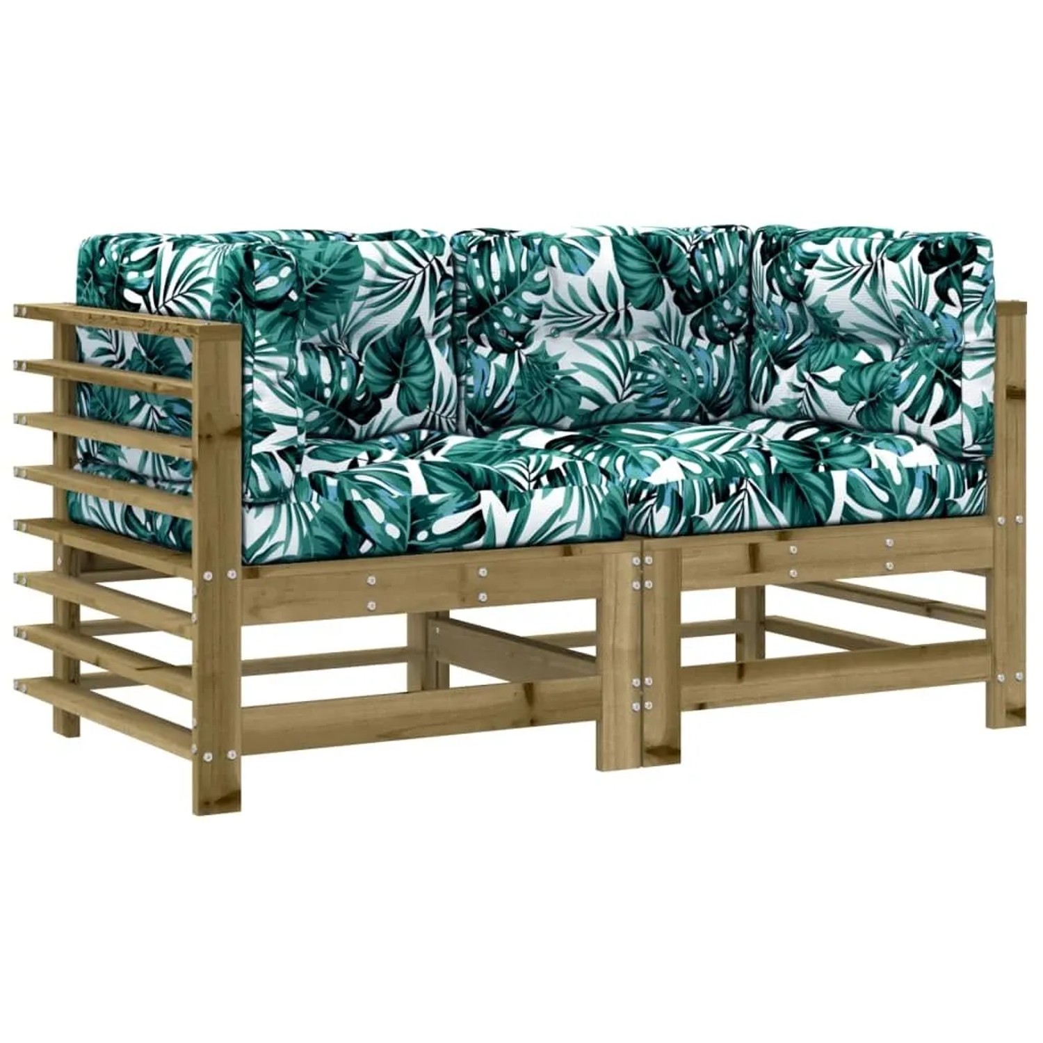 vidaXL Ecksofas mit Kissen 2 Stk Kiefernholz Imprägniert 825687