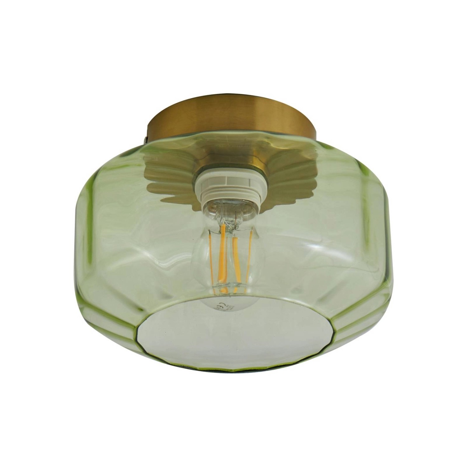 Lindby Deckenlampe Hildur 10030779 in Grün aus Glas 1-flammig E27 Wohnzimme günstig online kaufen
