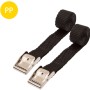 Conacord Spanngurt Polypropylen Klemmschloss Länge 50 cm Schwarz 2er Pack
