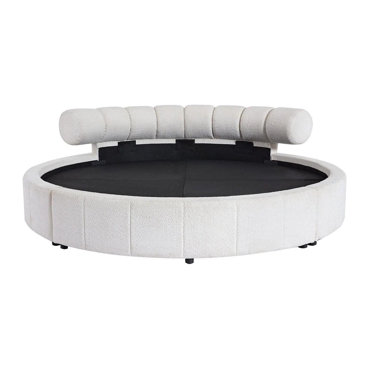 Vente-unique Rundes Bett Rogila Weiß 245 cm